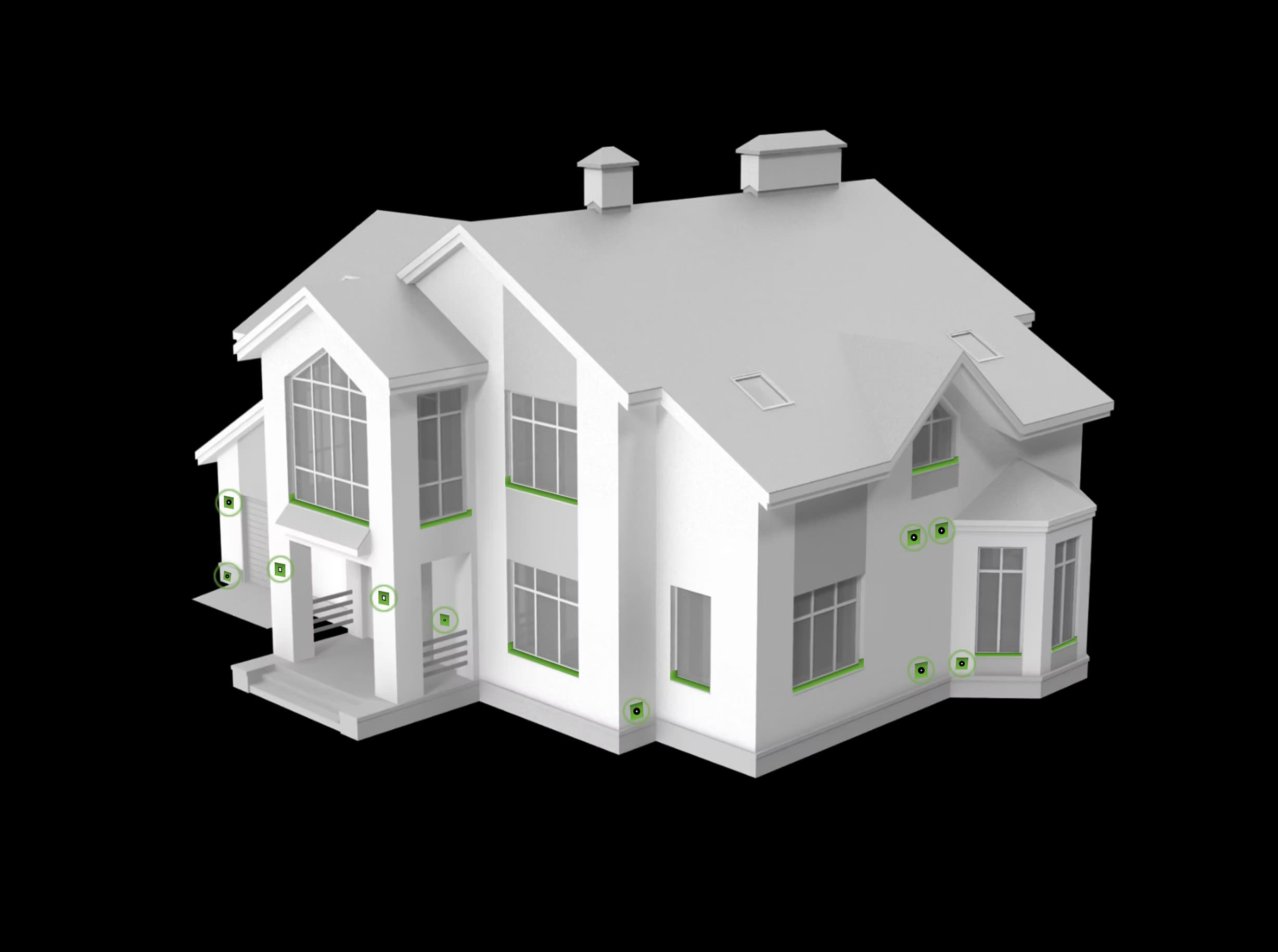 Modern house with energy efficiency features